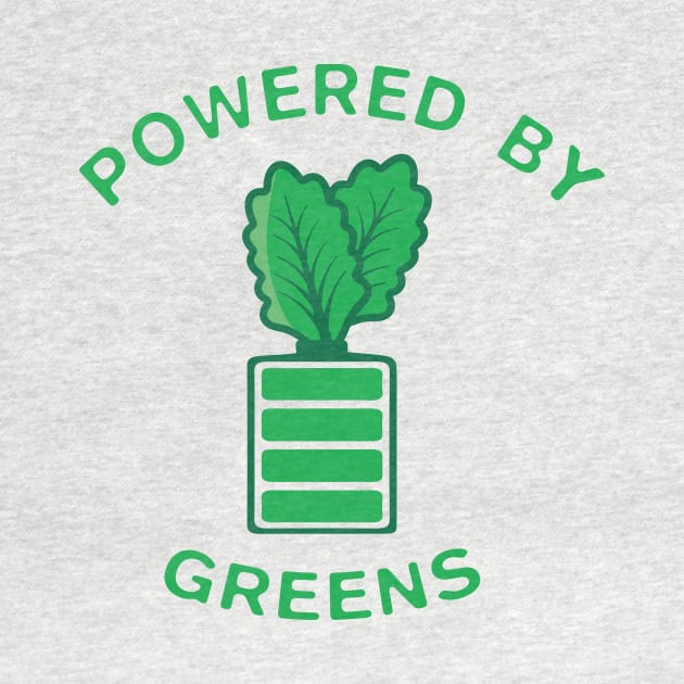 Vegan T-Shirt / Powered By Plants / Funny Vegan T-Shirt / Powered By Greens / Vegan Power by monicasan